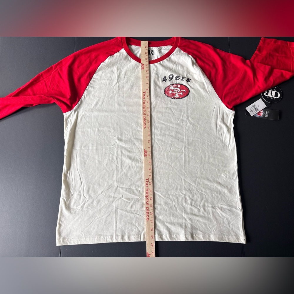 49ers Raglan 3/4 Sleeve Tee | Darius Rucker x Fanatics | XL NWT - Picture 8 of 8
